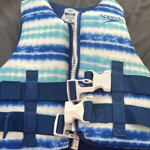 Speedo Kids Swim Vest - Blue and White